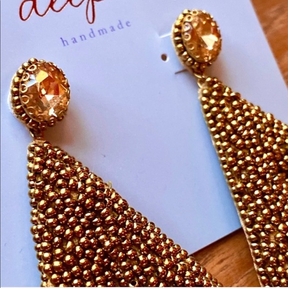 NWT Deepa Gurnani Beaded Diamond Chandeliers - Picture 5 of 8